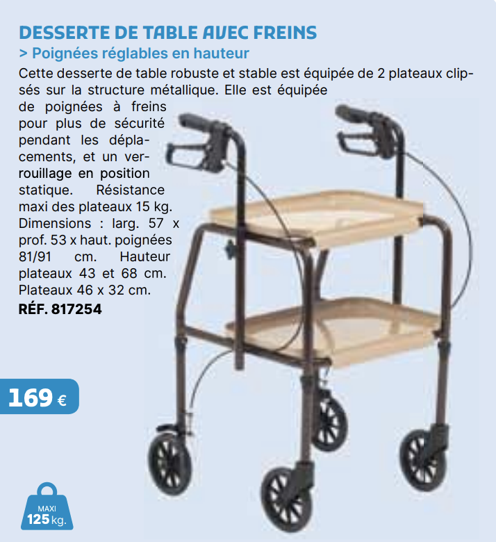 desserte de table